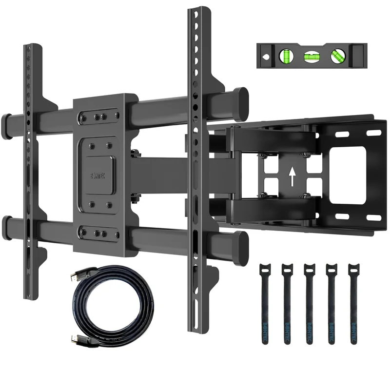 BONTEC Supporto da Parete per TV da LED LCD 32-85 pollici, Staffa TV con Movimento Inclinabile ed Estendibile, Supporto TV per Muro Staffa Ultra Resistente a 60kg, Max VESA 600x400mm