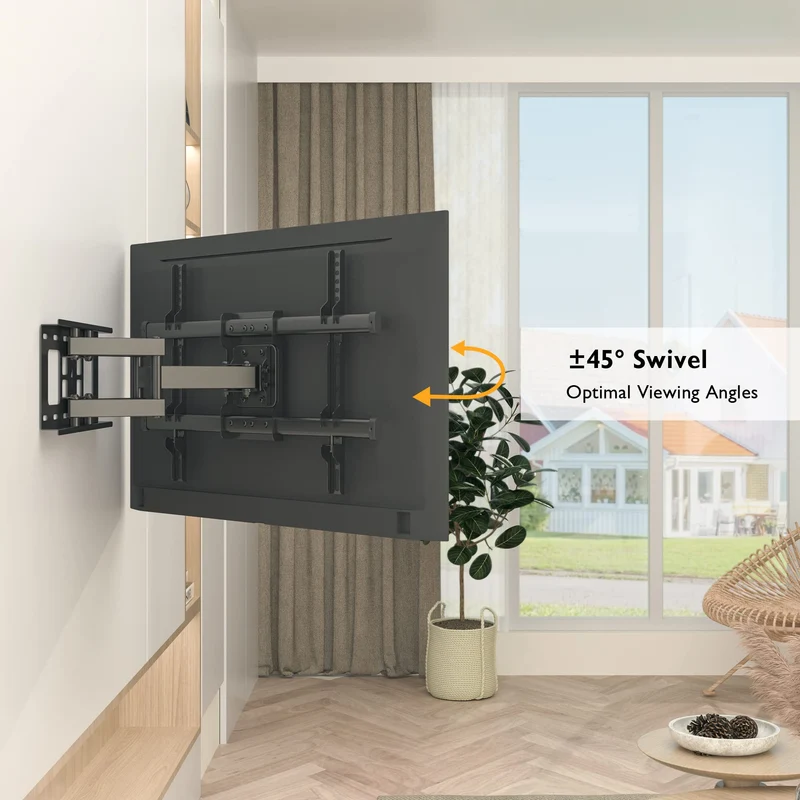 BONTEC Supporto da Parete per TV da LED LCD 32-85 pollici, Staffa TV con Movimento Inclinabile ed Estendibile, Supporto TV per Muro Staffa Ultra Resistente a 60kg, Max VESA 600x400mm