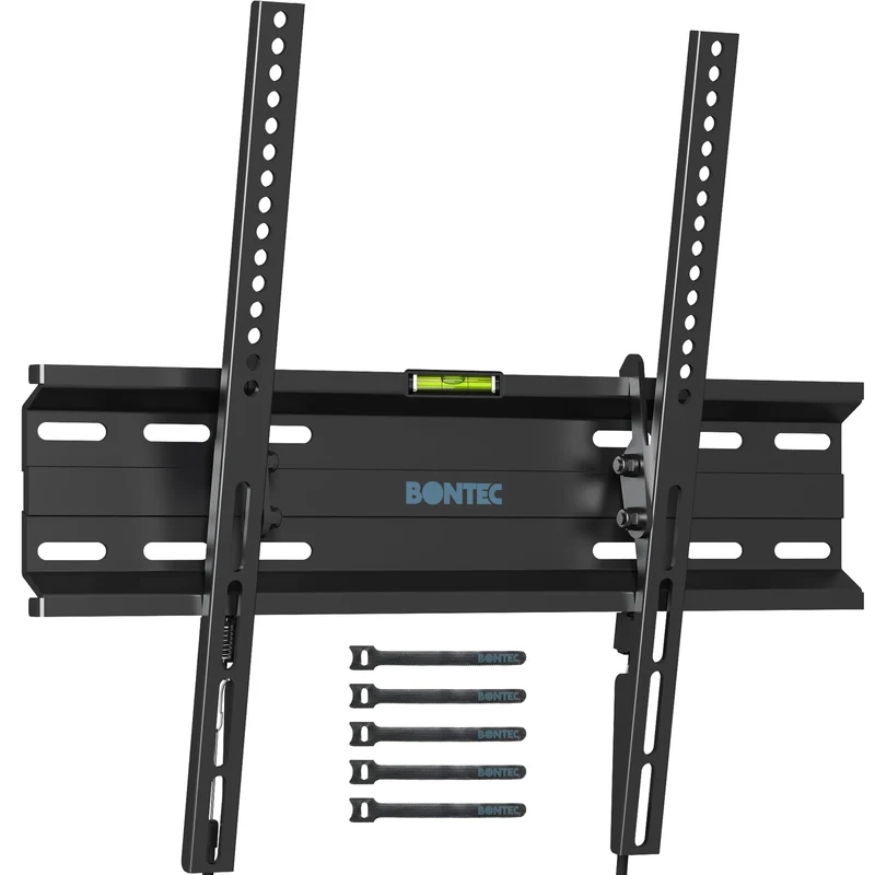 BONTEC Staffa TV per Televisori da 23-60 Pollici a LED, LCD, Plasma e Curvi, Inclinabile Ultra Sottile Supporto TV Parete Fino a 45 kg, Max. VESA 400x400mm, Supporto TV Muro con Fascette per Cavi