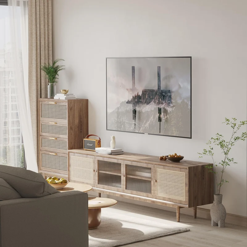BONTEC Staffa TV per Televisori da 23-60 Pollici a LED, LCD, Plasma e Curvi, Inclinabile Ultra Sottile Supporto TV Parete Fino a 45 kg, Max. VESA 400x400mm, Supporto TV Muro con Fascette per Cavi