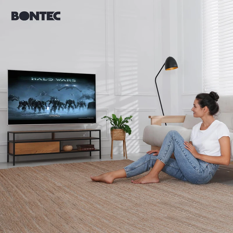 BONTEC Supporto da Parete per TV al Plasma LED LCD Piatti e Curvi 23-70 inch, Inclinazione Girevole Staffa con Doppio Braccio Peso fino a 45kg, Max VESA 400x400mm,con Fascette per Cavi