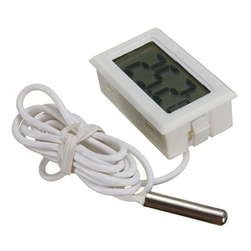 ARCELI Termometro digitale LCD Monitoraggio della temperatura con sonda esterna per frigorifero Frigorifero congelatore Acquario - Bianco