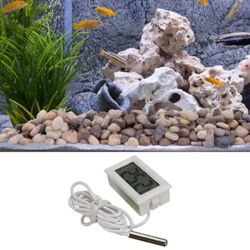ARCELI Termometro digitale LCD Monitoraggio della temperatura con sonda esterna per frigorifero Frigorifero congelatore Acquario - Bianco