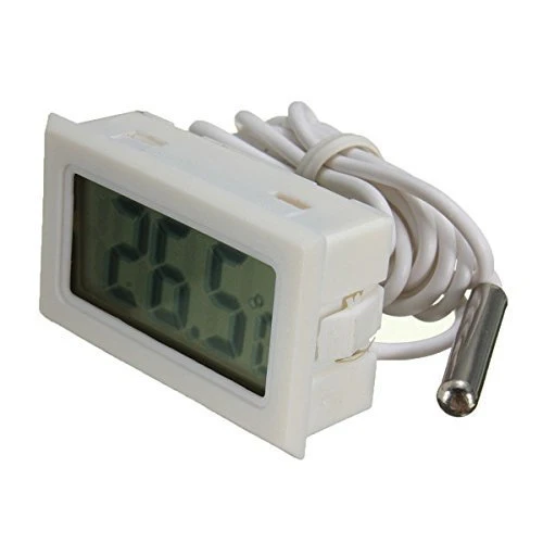 ARCELI Termometro digitale LCD Monitoraggio della temperatura con sonda esterna per frigorifero Frigorifero congelatore Acquario - Bianco