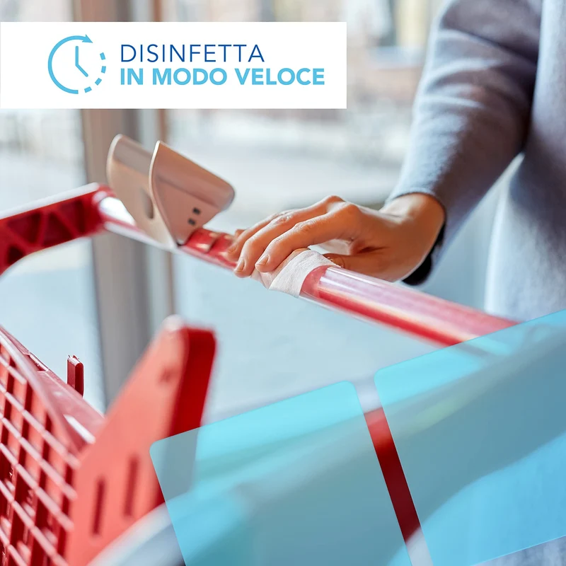 AIESI® Tamponi salviette disinfettanti a base di alcool isopropilico 70% dimensioni 65x30 mm confezionati singolarmente HOSPIPADS (Confezione da 200 pezzi)