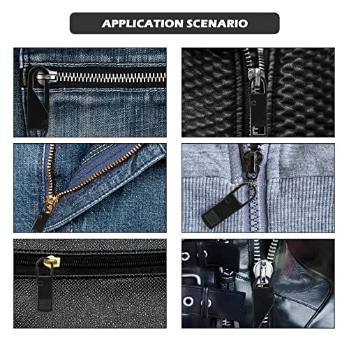 6Pezzi Tiretti per Cerniere, cursori per cerniere lampo，Cursore Cerniera Ricambio, per Riparazione Zip，Per Vestiti, Bagagli, Valigia, Jeans,Zaino, Mestiere Fai Da Te，Borsa Giacca