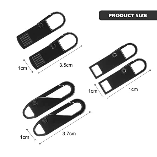 6Pezzi Tiretti per Cerniere, cursori per cerniere lampo，Cursore Cerniera Ricambio, per Riparazione Zip，Per Vestiti, Bagagli, Valigia, Jeans,Zaino, Mestiere Fai Da Te，Borsa Giacca