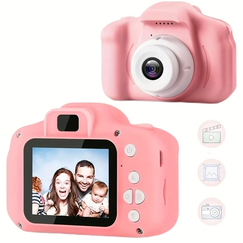 Giocattolo per fotocamera per bambini Fotocamera digitale per bambini HD Schermo da 5,08 cm, Senza scheda SD, Regalo di compleanno di Natale per ragazzi e ragazze di 3-12 anni (blu/verde) Halloween、Regalo di Natale、Giorno del Ringraziamento