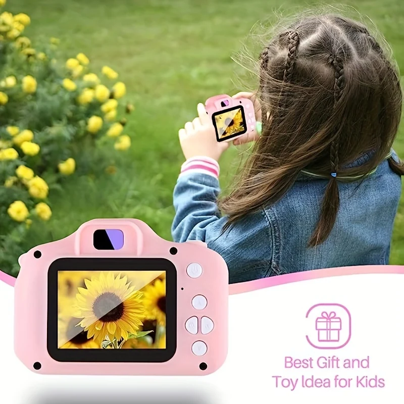 Giocattolo per fotocamera per bambini Fotocamera digitale per bambini HD Schermo da 5,08 cm, Senza scheda SD, Regalo di compleanno di Natale per ragazzi e ragazze di 3-12 anni (blu/verde) Halloween、Regalo di Natale、Giorno del Ringraziamento