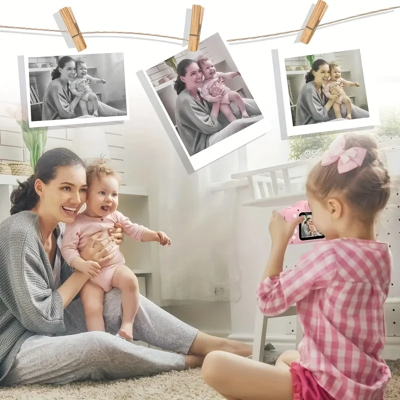 Giocattolo per fotocamera per bambini Fotocamera digitale per bambini HD Schermo da 5,08 cm, Senza scheda SD, Regalo di compleanno di Natale per ragazzi e ragazze di 3-12 anni (blu/verde) Halloween、Regalo di Natale、Giorno del Ringraziamento