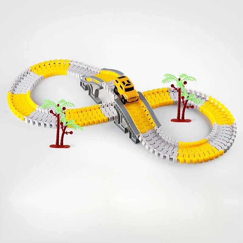 Giocattoli educativi per bambini, macchinina, trenino, pista elettrica fai-da-te, macchinina di ingegneria, Natale, Halloween, regalo del Giorno del Ringraziamento