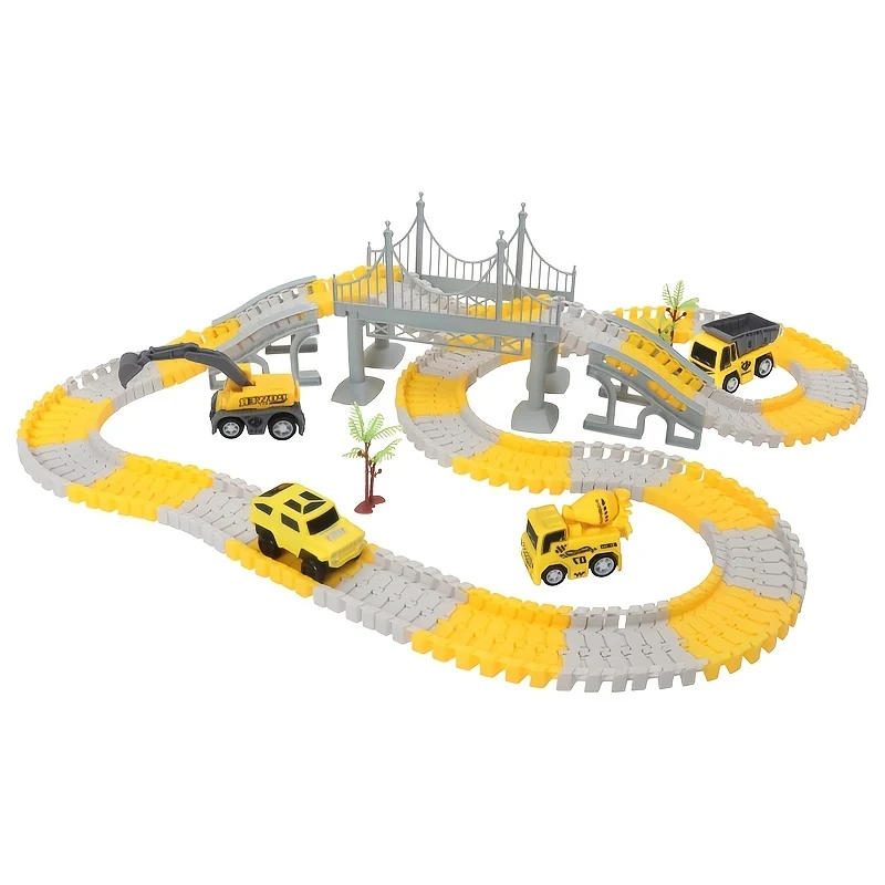 Giocattoli educativi per bambini, macchinina, trenino, pista elettrica fai-da-te, macchinina di ingegneria, Natale, Halloween, regalo del Giorno del Ringraziamento