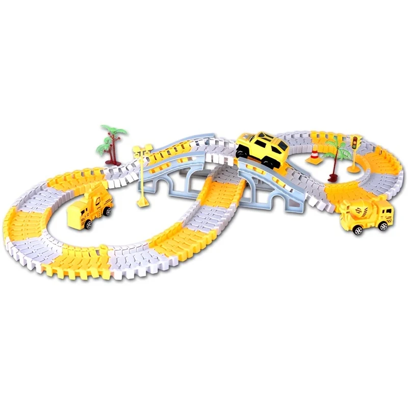 Giocattoli educativi per bambini, macchinina, trenino, pista elettrica fai-da-te, macchinina di ingegneria, Natale, Halloween, regalo del Giorno del Ringraziamento
