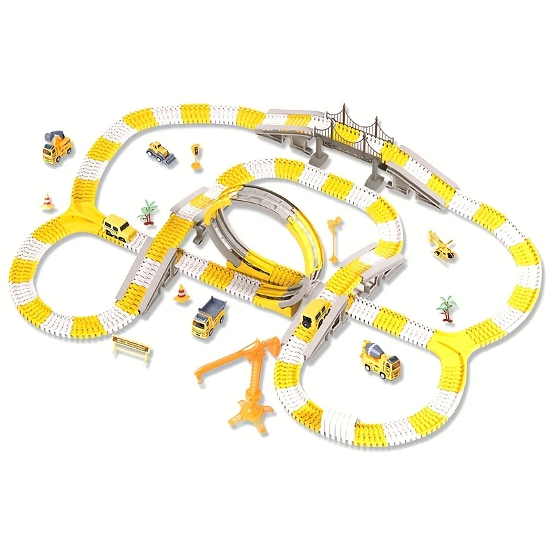 Giocattoli educativi per bambini, macchinina, trenino, pista elettrica fai-da-te, macchinina di ingegneria, Natale, Halloween, regalo del Giorno del Ringraziamento