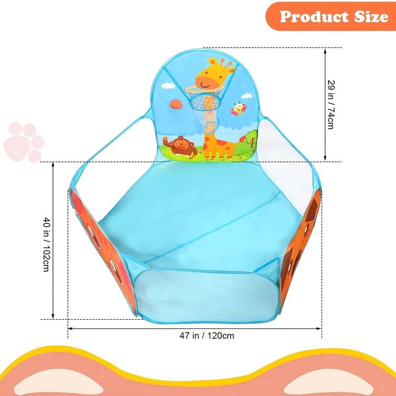 Buca della palla per bambini tenda pop up Bambini neonati Giocattoli Palla per bambini buca per interni all'aperto, palle non incluse