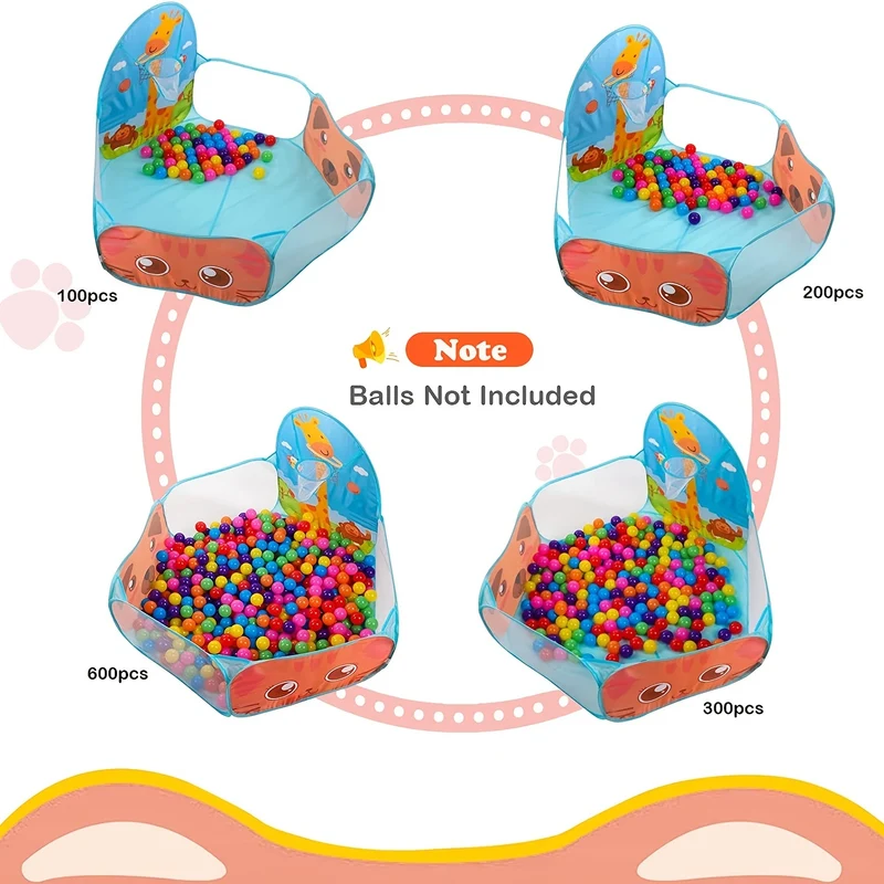Buca della palla per bambini tenda pop up Bambini neonati Giocattoli Palla per bambini buca per interni all'aperto, palle non incluse