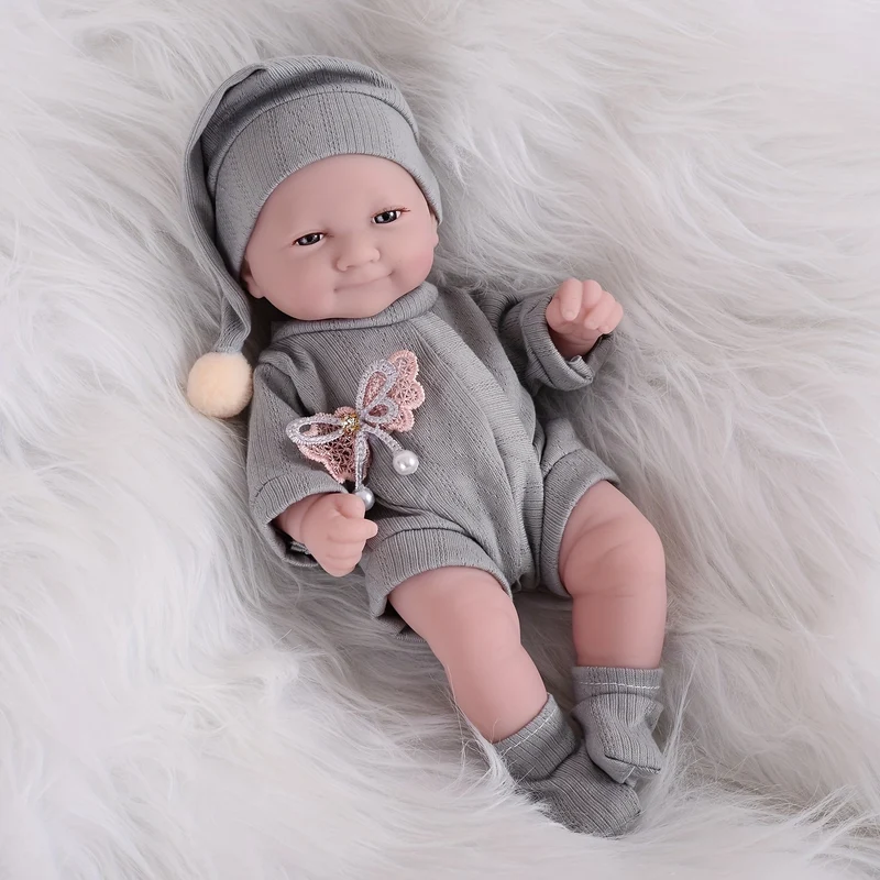 Bambole Reborn realistiche da 27,94 cm con cappello, calze e vestiti di Natale - Regalo perfetto per ragazze 3+! , Halloween/Giorno del Ringraziamento/regalo di Natale