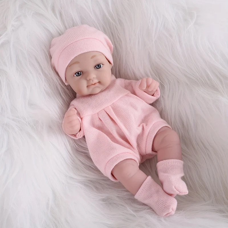 Bambole Reborn realistiche da 27,94 cm con cappello, calze e vestiti di Natale - Regalo perfetto per ragazze 3+! , Halloween/Giorno del Ringraziamento/regalo di Natale