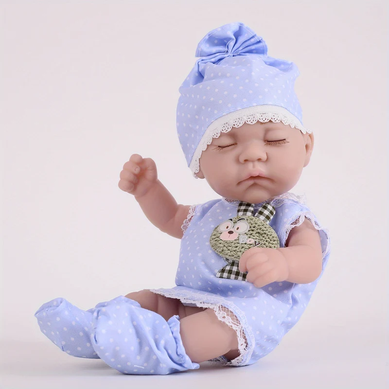 Bambole Reborn realistiche da 27,94 cm con cappello, calze e vestiti di Natale - Regalo perfetto per ragazze 3+! , Halloween/Giorno del Ringraziamento/regalo di Natale