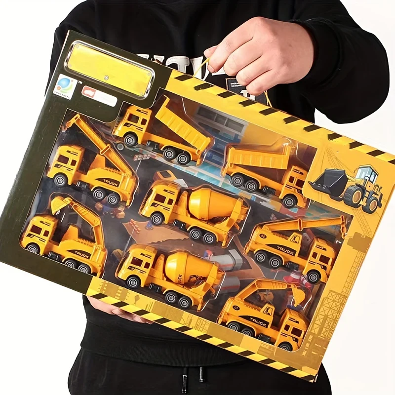 Combinazione Di Escavatori Pull-back Inerziali Da 8 Pezzi: Regali Di Natale E Vacanze Perfetti Per I Bambini! Regali Di Natale Del Ringraziamento Di Halloween