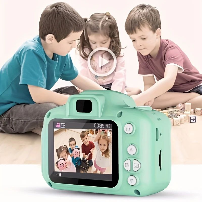 Fotocamera Digitale Per Bambini 1080P, Fotocamera Ricaricabile Per Bambini Giocattolo A Colori Con Schermo Da 2 Pollici, Supporto Per Scattare Foto, Registrare Video E Webcam, Compleanno Dei Bambini, Natale, Regali Di Halloween