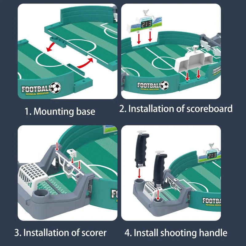 Vassoio del gioco del calcio da tavolo per bambini, mini gioco di calcio interattivo, nella palla per sala giochi interna, gioco per adulti, bambini, famiglia, divertimento notte.