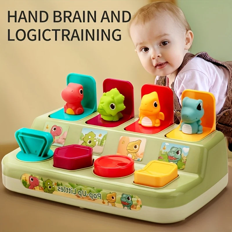 Sviluppa il pensiero logico e le abilità motorie del tuo bambino con questa divertente ed educativa scatola a sorpresa a forma di dinosauro, regalo per Halloween, Natale e Giorno del Ringraziamento