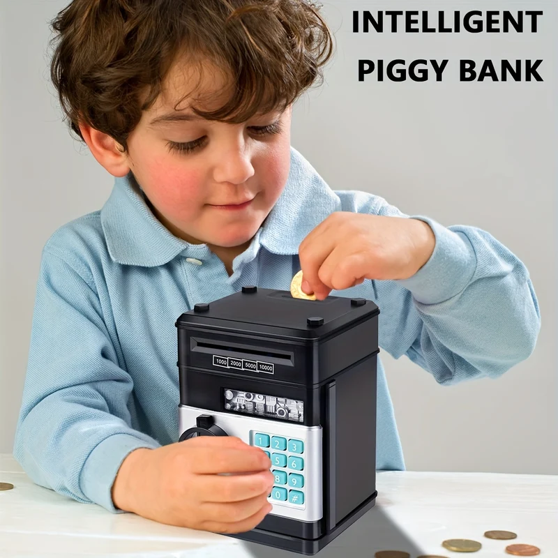 Salvadanaio, contenitore per monete in contanti, banca bancomat, salvadanaio elettronico, regalo per bambini