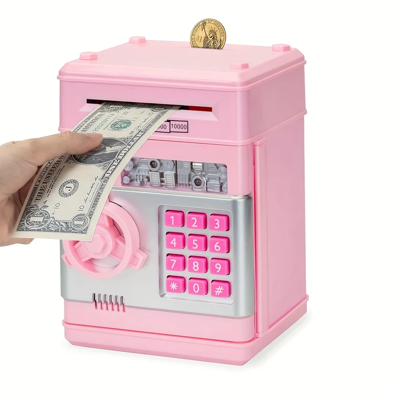 Salvadanaio, contenitore per monete in contanti, banca bancomat, salvadanaio elettronico, regalo per bambini