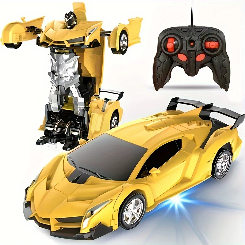 Auto telecomandata - Trasforma robot RC Cars Deformazione con un solo pulsante e rotazione a 360 gradi alla deriva, regalo di compleanno di Natale per ragazzi/ragazze