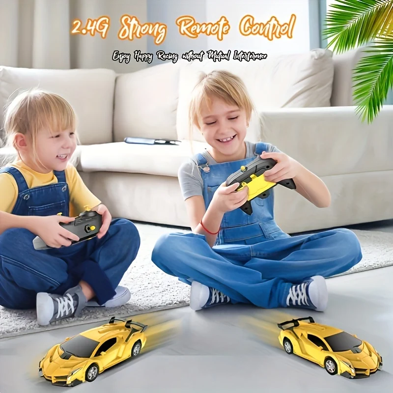 Auto telecomandata - Trasforma robot RC Cars Deformazione con un solo pulsante e rotazione a 360 gradi alla deriva, regalo di compleanno di Natale per ragazzi/ragazze