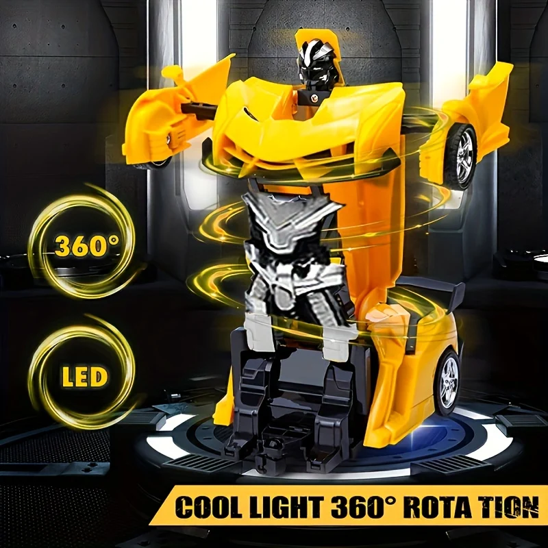 Auto telecomandata - Trasforma robot RC Cars Deformazione con un solo pulsante e rotazione a 360 gradi alla deriva, regalo di compleanno di Natale per ragazzi/ragazze