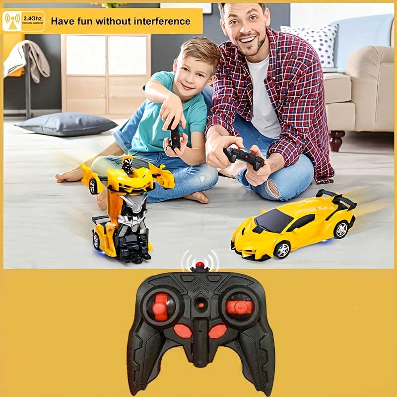 Auto telecomandata - Trasforma robot RC Cars Deformazione con un solo pulsante e rotazione a 360 gradi alla deriva, regalo di compleanno di Natale per ragazzi/ragazze