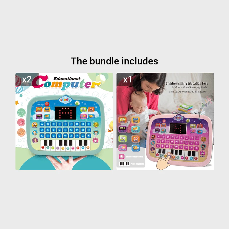 Tablet Per Bambini/pad Didattico Per Bambini Con Schermo LED Insegna Alfabeto, Numeri, Parole, Musica, Matematica, Giocattolo Elettronico Interattivo Per Lo Sviluppo Iniziale, Regalo Di Halloween E Natale Per Ragazzi E Ragazze