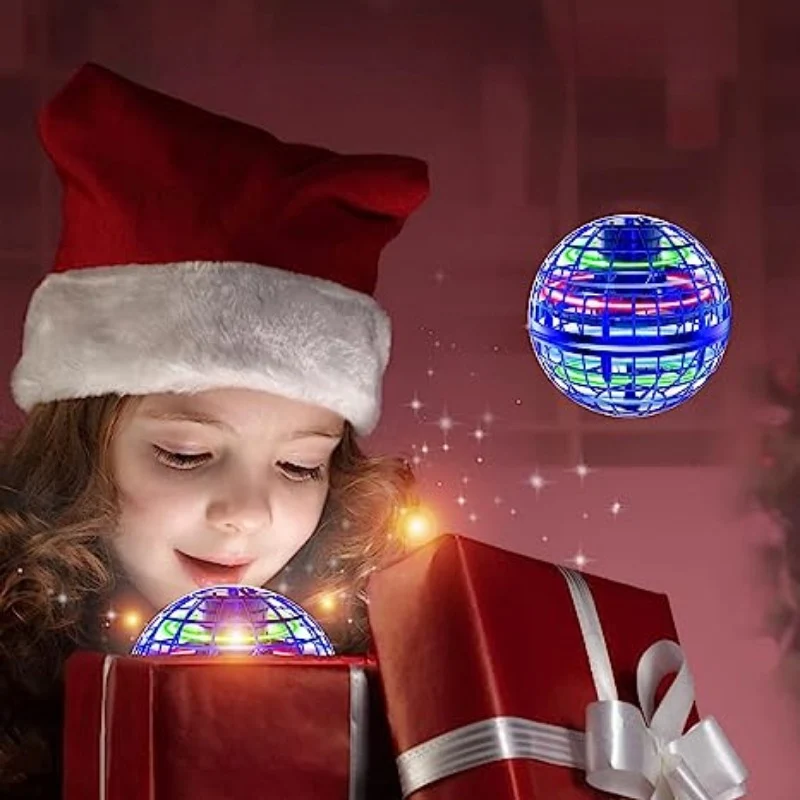 Nuova palla volante a induzione, spinner volante rotante magico, palla volante per drone, UFO telecomandato, giocattoli agitati per la scuola dei bambini (batteria incorporata) Halloween, regalo di Natale, giorno del Ringraziamento