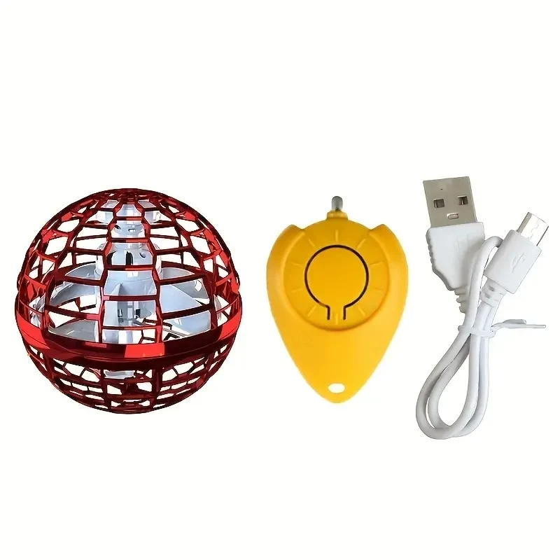 Nuova palla volante a induzione, spinner volante rotante magico, palla volante per drone, UFO telecomandato, giocattoli agitati per la scuola dei bambini (batteria incorporata) Halloween, regalo di Natale, giorno del Ringraziamento