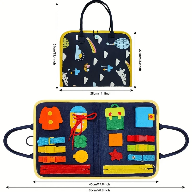Giocattolo educativo da tavolo in feltro per neonati e bambini piccoli - Stimola l'apprendimento precoce e le capacità di vestirsi! , Halloween, regalo di Natale, regalo del Giorno del Ringraziamento