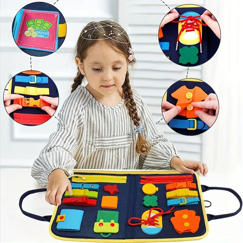 Giocattolo educativo da tavolo in feltro per neonati e bambini piccoli - Stimola l'apprendimento precoce e le capacità di vestirsi! , Halloween, regalo di Natale, regalo del Giorno del Ringraziamento