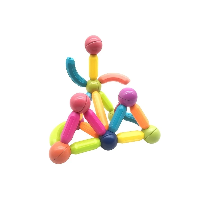 Magnetic Balls And Rods Set, Giocattoli di costruzione magnetici, Colorati bastoncini di costruzione fai-da-te, Per bambini di età 3+ anni Ragazzo Ragazza Giocattolo educativo di costruzione