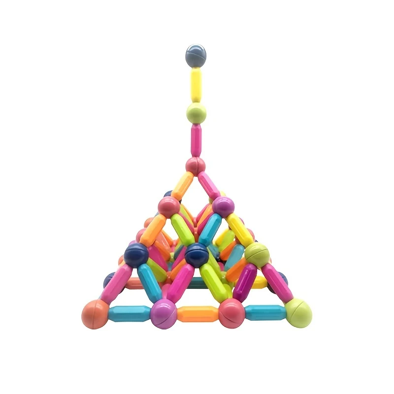 Magnetic Balls And Rods Set, Giocattoli di costruzione magnetici, Colorati bastoncini di costruzione fai-da-te, Per bambini di età 3+ anni Ragazzo Ragazza Giocattolo educativo di costruzione