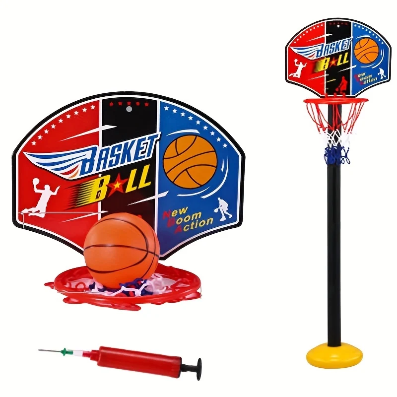 Canestro da basket per bambini Altezza regolabile 67,97 cm - 109,73 cm Canestro da basket giocattolo per bambini Giochi per interni ed esterni Porta da basket portatile Giochi da esterno Giochi da cortile Halloween Regalo di Natale