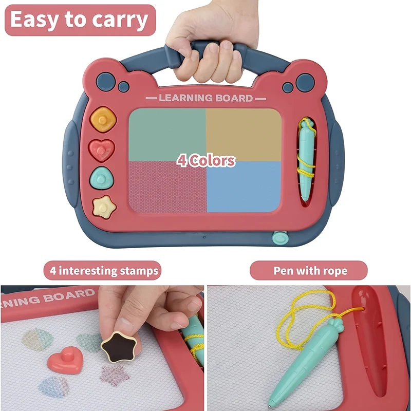 Magnetic Drawing Board: Giocattolo Educativo Per Bambini In Età Prescolare 1-3, Regalo Di Compleanno Perfetto Per Ragazzi E Ragazze Di 2 Anni, Regalo Di Natale E Halloween!