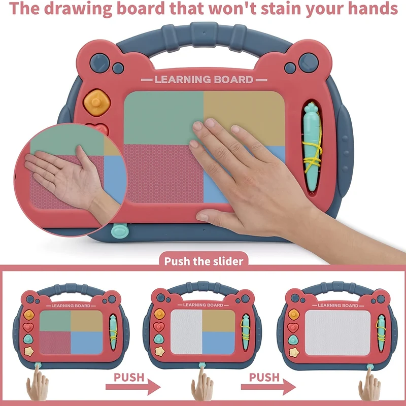 Magnetic Drawing Board: Giocattolo Educativo Per Bambini In Età Prescolare 1-3, Regalo Di Compleanno Perfetto Per Ragazzi E Ragazze Di 2 Anni, Regalo Di Natale E Halloween!