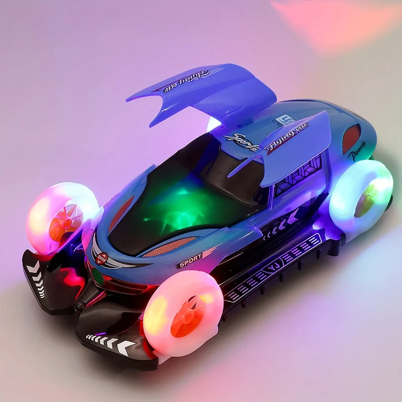 Deformazione elettrica del suono-luce per bambini Rotante Auto della polizia universale Macchinina da corsa per ragazzo Macchinina luminosa per bambini Ragazza Natale, Halloween, Regalo del Ringraziamento