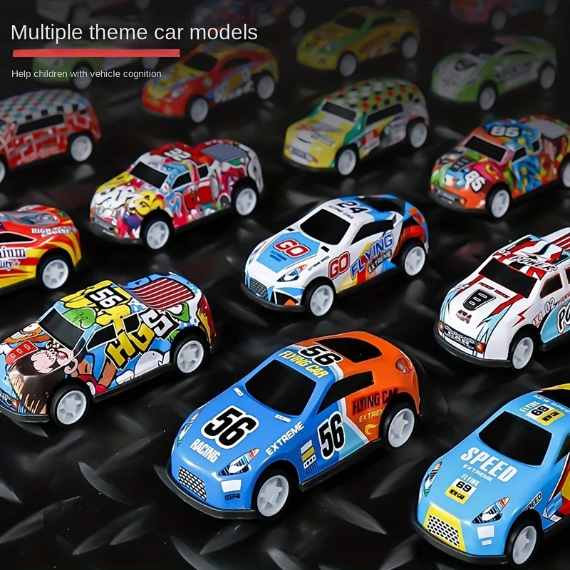 30PCS 7,62 Cm Cars Toys Set, Friction Power Alloy Casting Cars Mini Race Car Con Tappetino Da Gioco, Lega Di Metallo Cars Giocattoli Per Bambini 3 4 5 6 Anni Bambini Ragazzi E Ragazze Regali Per Feste Di Compleanno Di Natale