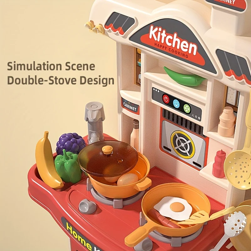 Set da gioco da cucina per bambini dei migliori chef, giocattolo da cucina realistico, include accessori da cucina, luci e suoni, regalo per bambini, ragazze e ragazzi dai 3 anni in su, regali di Natale e Halloween.