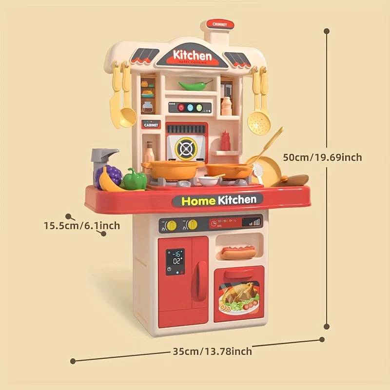 Set da gioco da cucina per bambini dei migliori chef, giocattolo da cucina realistico, include accessori da cucina, luci e suoni, regalo per bambini, ragazze e ragazzi dai 3 anni in su, regali di Natale e Halloween.