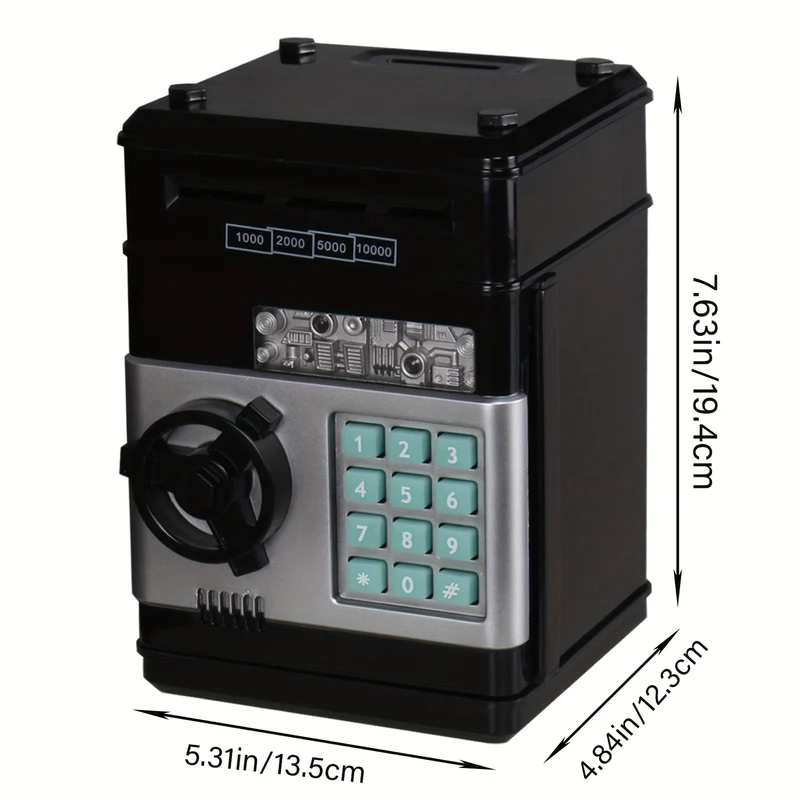 Contanti, monete, cassette di sicurezza, salvadanaio elettronico, bancomat, salvadanaio con password, inserimento automatico nella scatola di stoccaggio delle banconote, regalo sicuro per Halloween/Giorno del Ringraziamento/Natale
