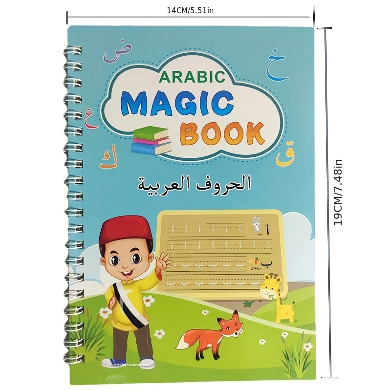 4 Pcs Libri Di Copia Magici Riutilizzabili Scrittura Groove Alfabeto Arabo Wordpad Per Bambini Parola Libro Per Bambini Giocattolo Di Pratica Calligrafica