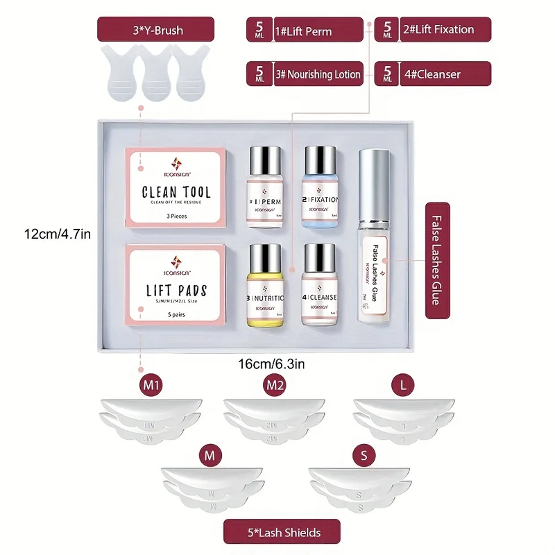 Kit Per Sollevamento Ciglia - Set Professionale Per Permanente Ciglia Per Arricciature Di Livello Professionale E Risultati Duraturi - Regalo Di Compleanno Perfetto Per Le Donne!